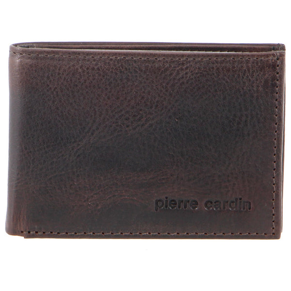 Pierre Cardin Rustic Leather Mens Wallet in Chocolate (PC3254)