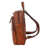 Pierre Cardin Burnished Leather Laptop Backpack in Cognac (PC 3332)