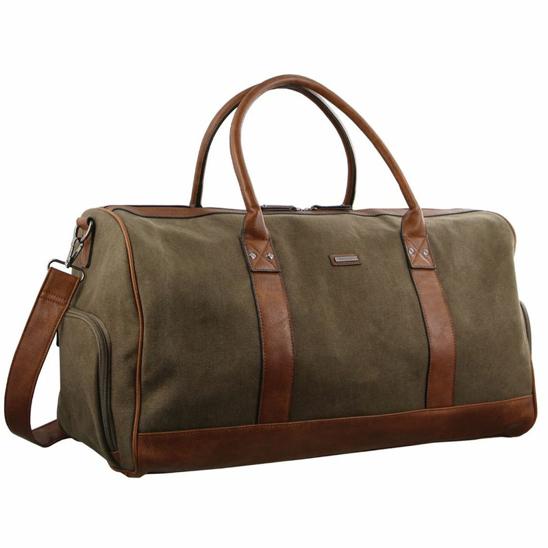 Pierre Cardin Canvas Overnight Duffle Bag in Brown (PC2581)