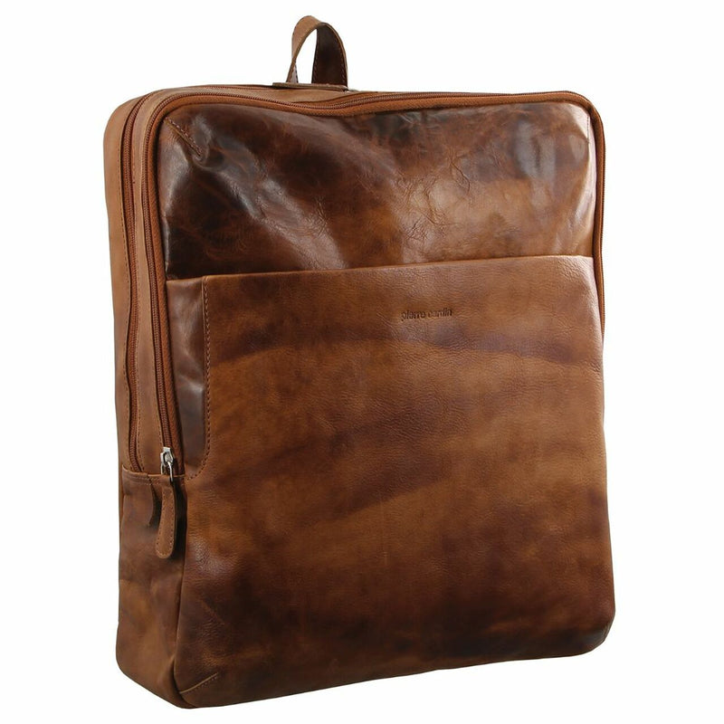 Pierre Cardin Rustic Leather Backpack in Cognac (PC2799)